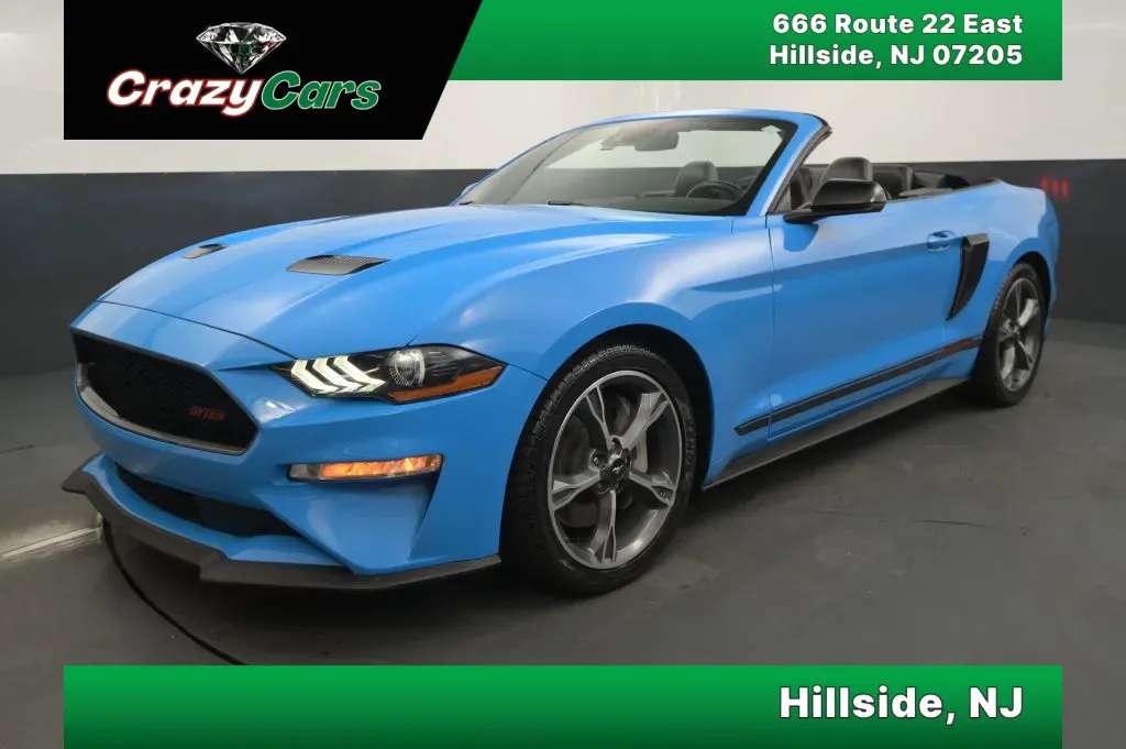 Blue 2022 Ford Mustang GT Premium Convertible 2D for sale in Hillside, NJ