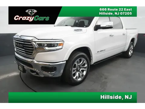 White 2019 Ram 1500 Crew Cab Laramie Longhorn Pickup 4D 5 1/2 ft for sale in Hillside, NJ