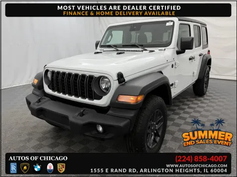 White 2025 Jeep Wrangler Sport S for sale in Arlington Heights, IL
