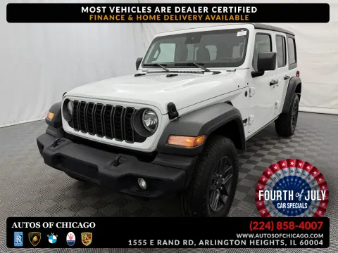 White 2025 Jeep Wrangler Sport S for sale in Arlington Heights, IL