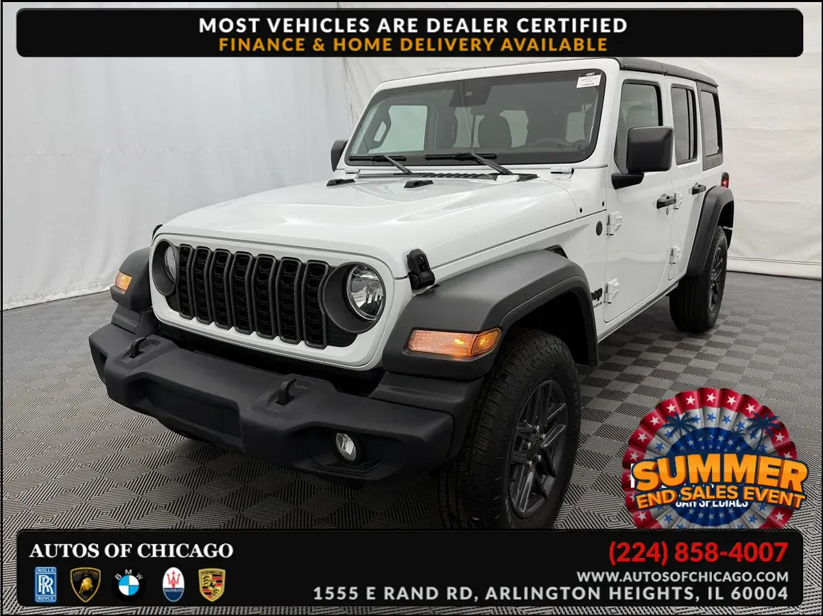 White 2025 Jeep Wrangler Sport S for sale in Arlington Heights, IL