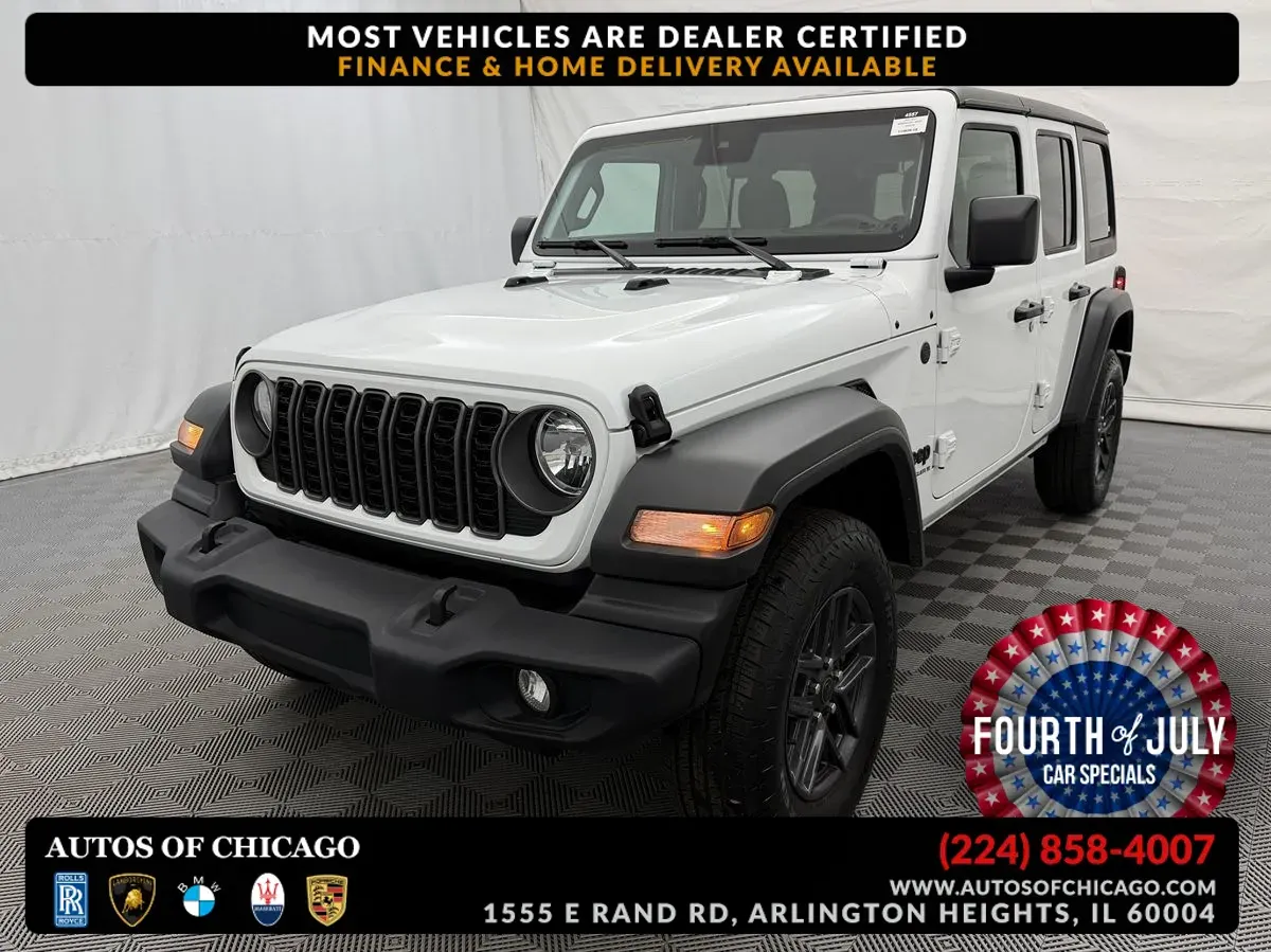 White 2025 Jeep Wrangler Sport S for sale in Arlington Heights, IL