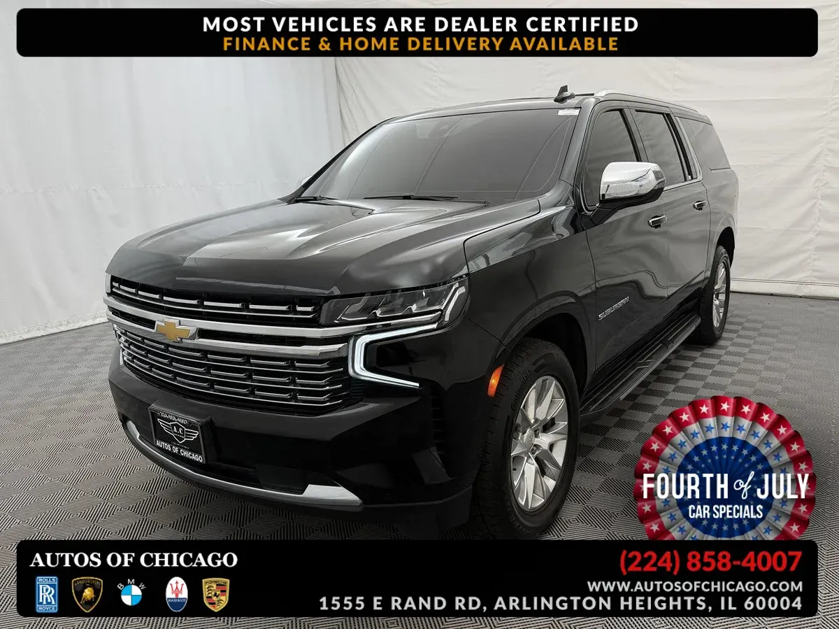 Black 2021 Chevrolet Suburban Premier for sale in Arlington Heights, IL