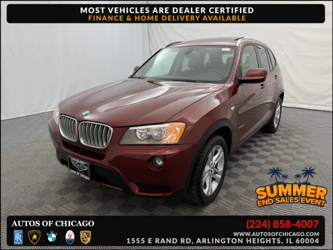 Red 2013 BMW X3 xDrive28i for sale in Arlington Heights, IL