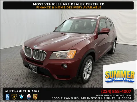 Red 2013 BMW X3 xDrive28i for sale in Arlington Heights, IL
