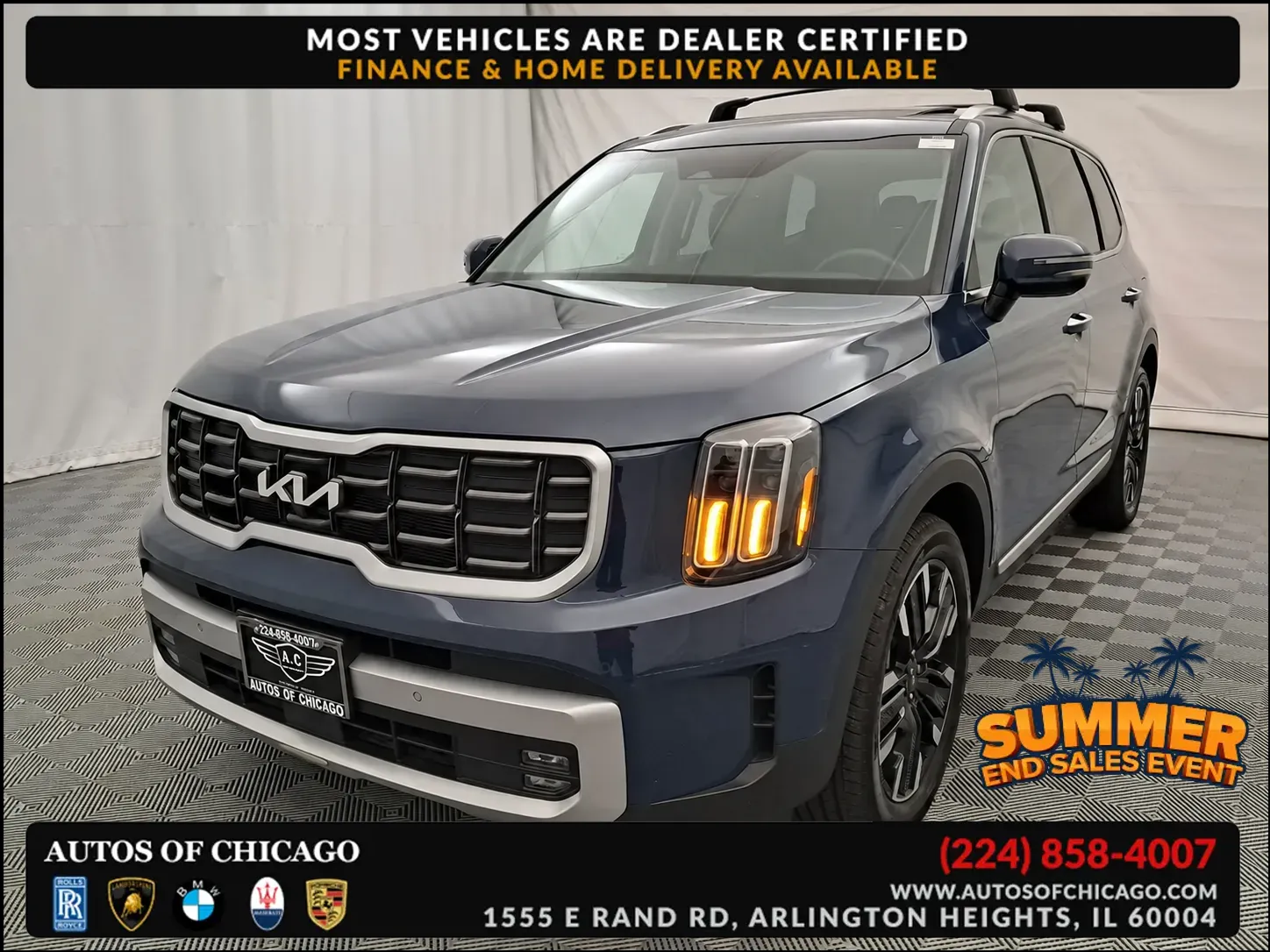 Blue 2024 Kia Telluride SX for sale in Arlington Heights, IL