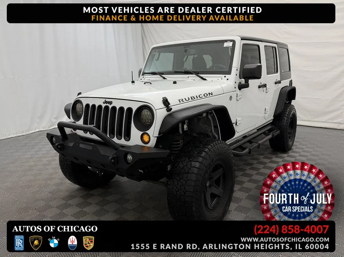 White 2015 Jeep Wrangler Unlimited Rubicon for sale in Arlington Heights, IL