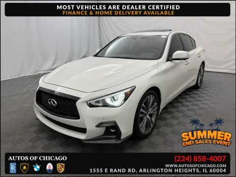 White 2021 INFINITI Q50 3.0t SENSORY for sale in Arlington Heights, IL