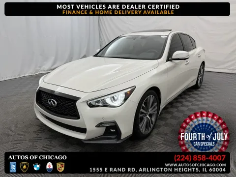 White 2021 INFINITI Q50 3.0t SENSORY for sale in Arlington Heights, IL