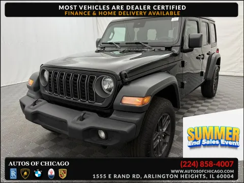 Black 2025 Jeep Wrangler Sport S for sale in Arlington Heights, IL