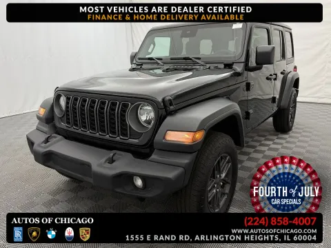 Black 2025 Jeep Wrangler Sport S for sale in Arlington Heights, IL