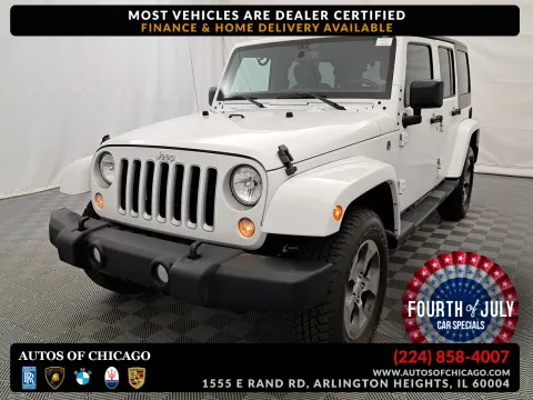 White 2018 Jeep Wrangler JK Unlimited Sahara for sale in Arlington Heights, IL