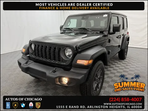 Black 2025 Jeep Wrangler Sport S for sale in Arlington Heights, IL
