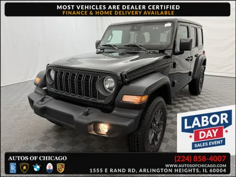 Black 2025 Jeep Wrangler Sport S for sale in Arlington Heights, IL