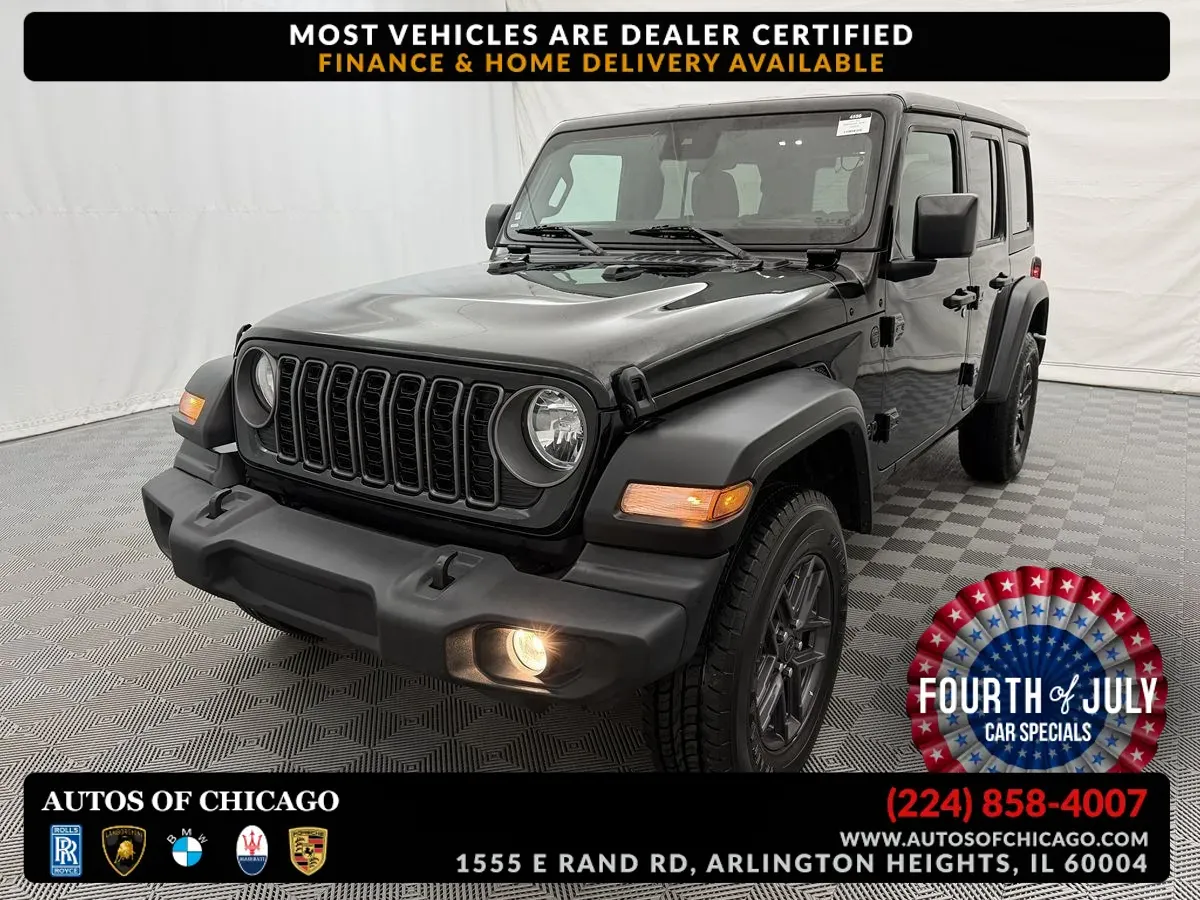 Black 2025 Jeep Wrangler Sport S for sale in Arlington Heights, IL