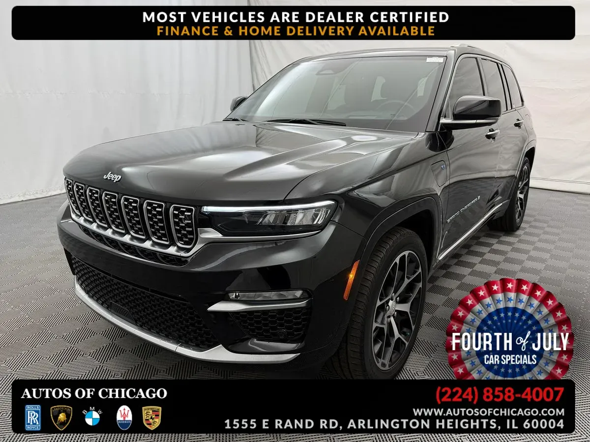 Black 2022 Jeep Grand Cherokee 4xe Summit Reserve for sale in Arlington Heights, IL
