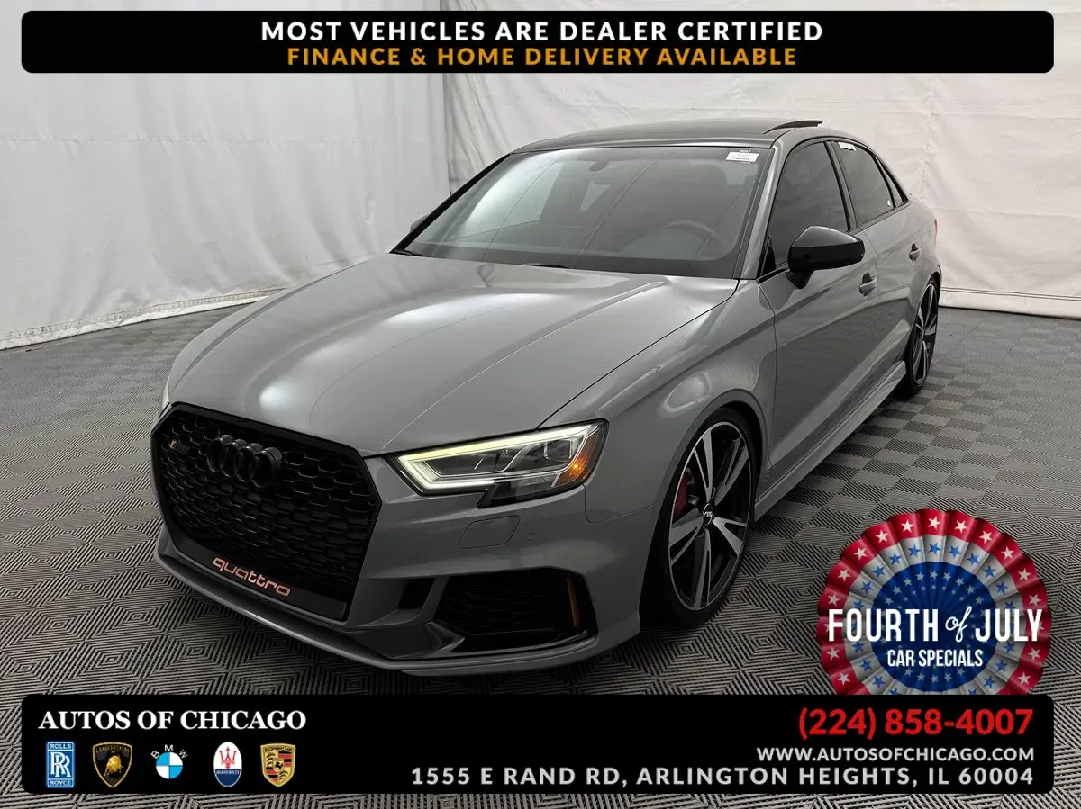 Gray 2019 Audi RS 3 2.5T quattro for sale in Arlington Heights, IL