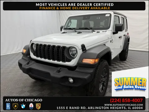 White 2025 Jeep Wrangler Sport S for sale in Arlington Heights, IL