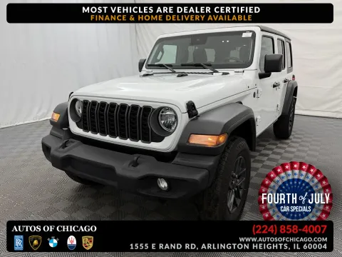 White 2025 Jeep Wrangler Sport S for sale in Arlington Heights, IL