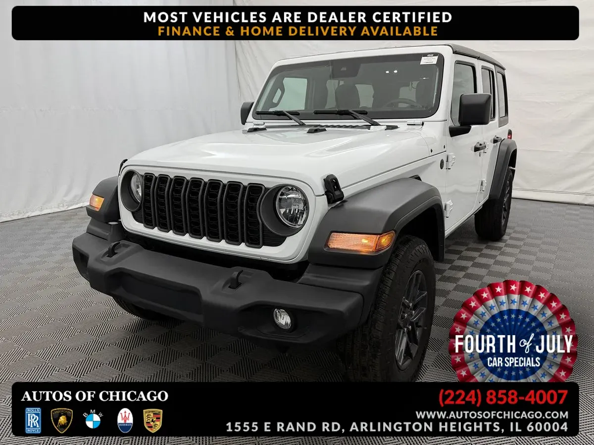 White 2025 Jeep Wrangler Sport S for sale in Arlington Heights, IL