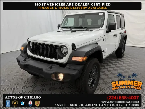 White 2025 Jeep Wrangler Sport S for sale in Arlington Heights, IL