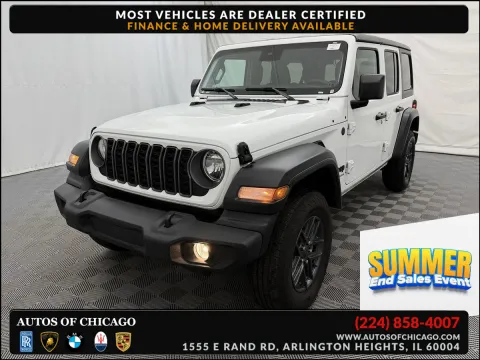 White 2025 Jeep Wrangler Sport S for sale in Arlington Heights, IL