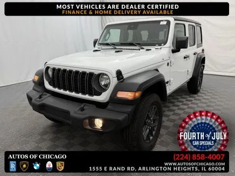 White 2025 Jeep Wrangler Sport S for sale in Arlington Heights, IL