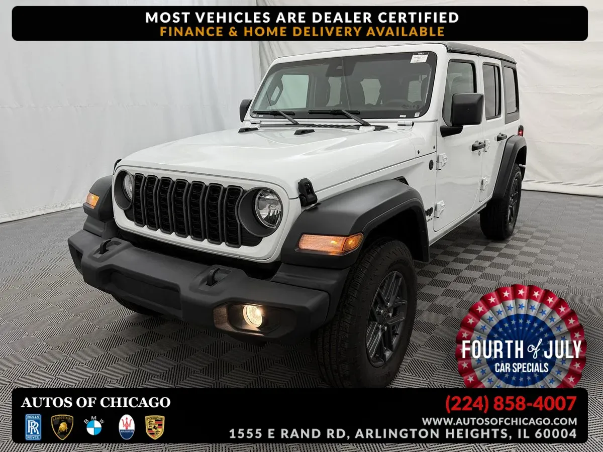 White 2025 Jeep Wrangler Sport S for sale in Arlington Heights, IL