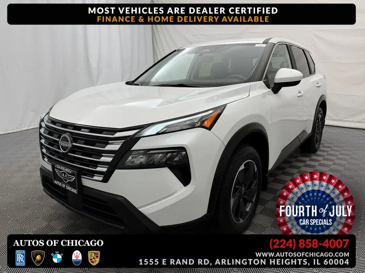 White 2024 Nissan Rogue SV for sale in Arlington Heights, IL