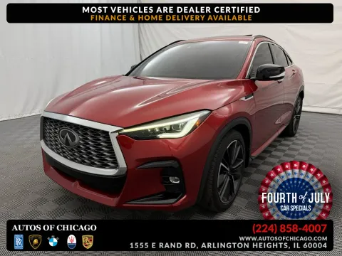 Red 2022 INFINITI QX55 ESSENTIAL for sale in Arlington Heights, IL