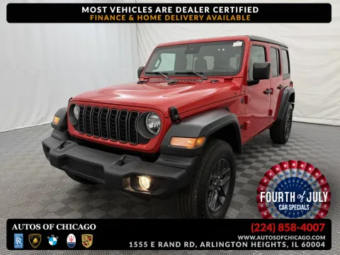 Red 2025 Jeep Wrangler Sport S for sale in Arlington Heights, IL