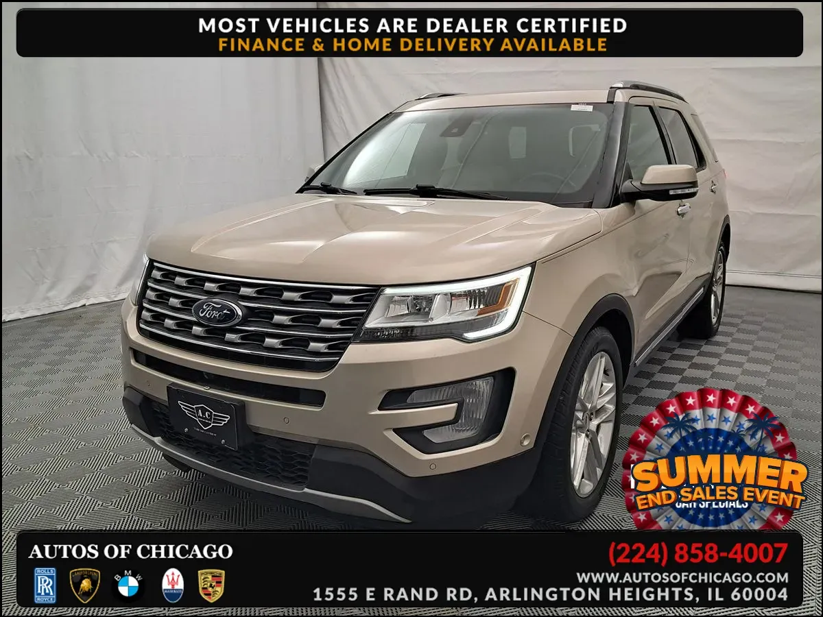 Gold 2017 Ford Explorer Limited for sale in Arlington Heights, IL
