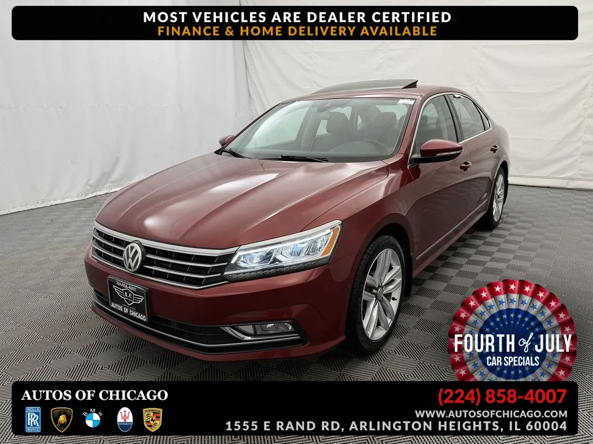 Red 2016 Volkswagen Passat 1.8T SEL for sale in Arlington Heights, IL
