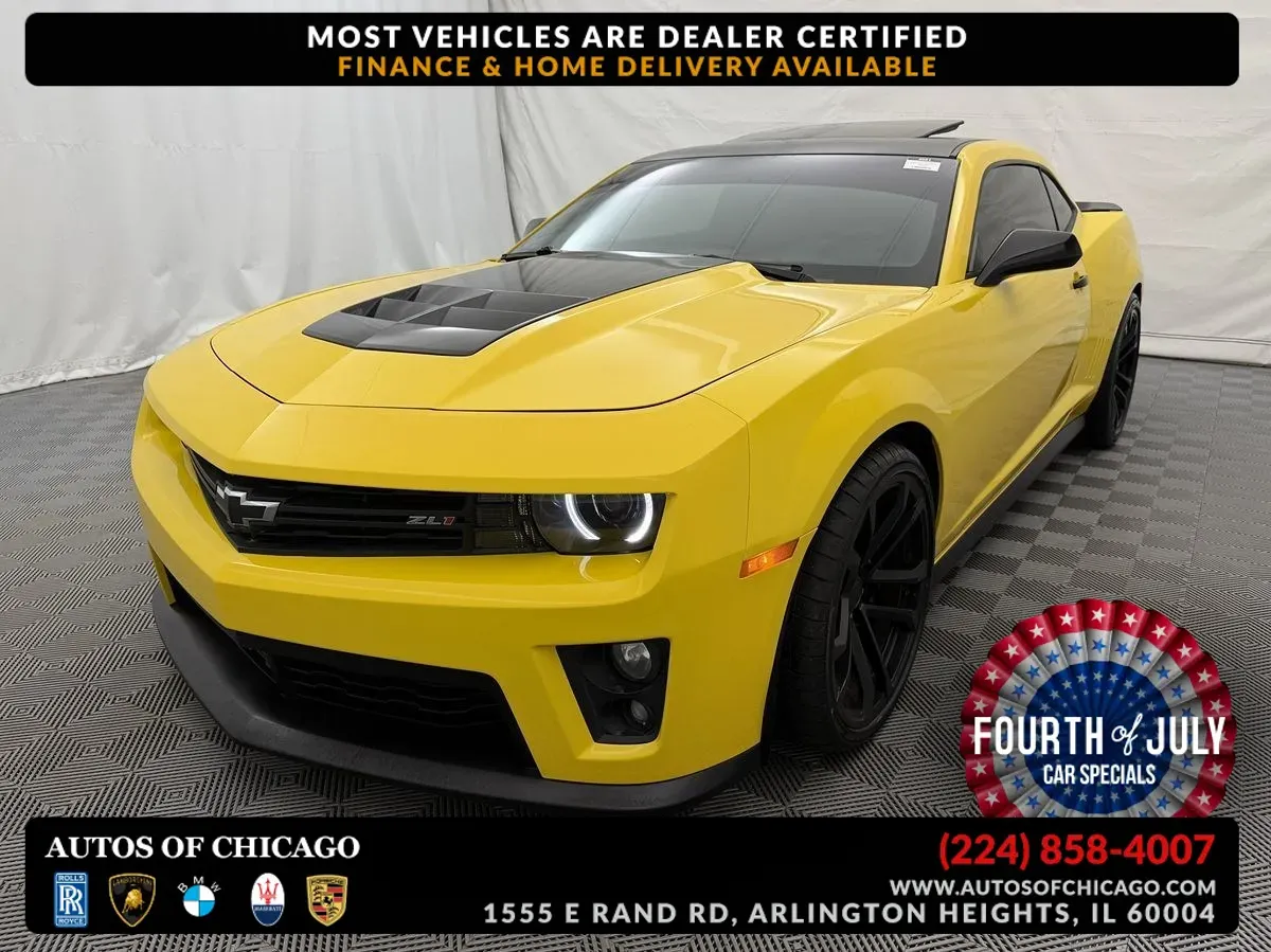 Yellow 2013 Chevrolet Camaro ZL1 for sale in Arlington Heights, IL