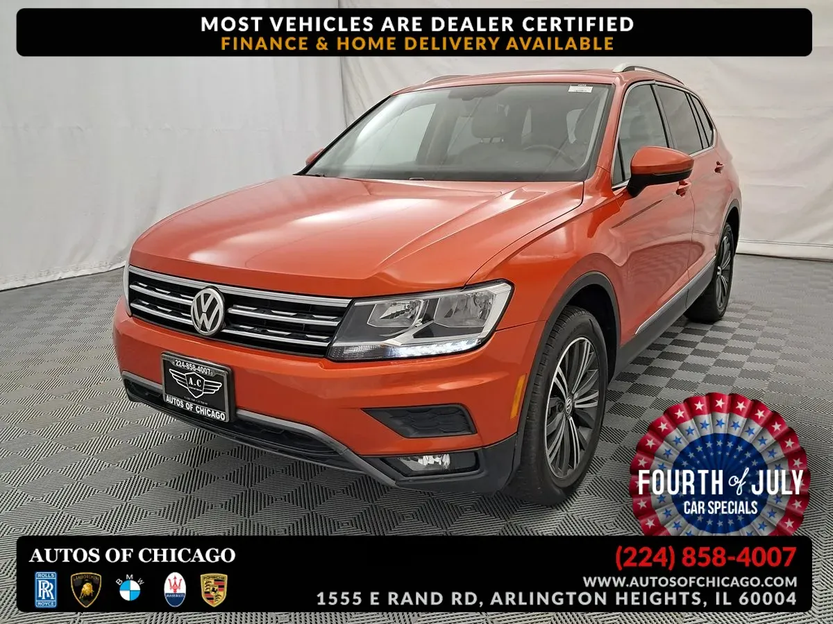Orange 2018 Volkswagen Tiguan SEL for sale in Arlington Heights, IL