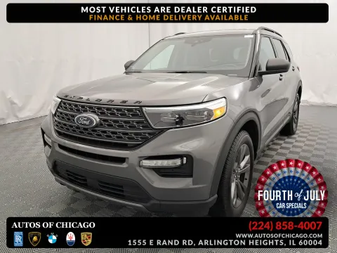 Gray 2021 Ford Explorer XLT for sale in Arlington Heights, IL