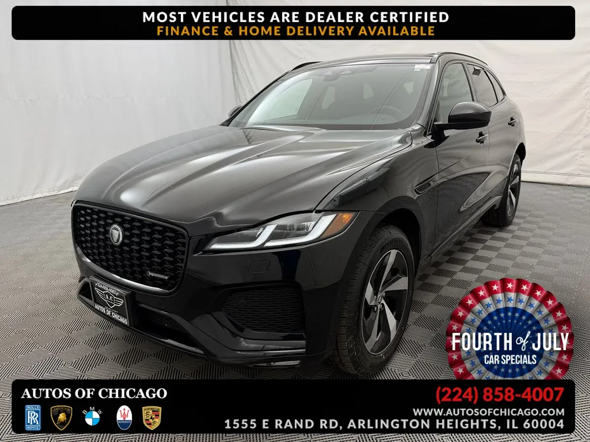 Black 2025 Jaguar F-PACE R-Dynamic S for sale in Arlington Heights, IL