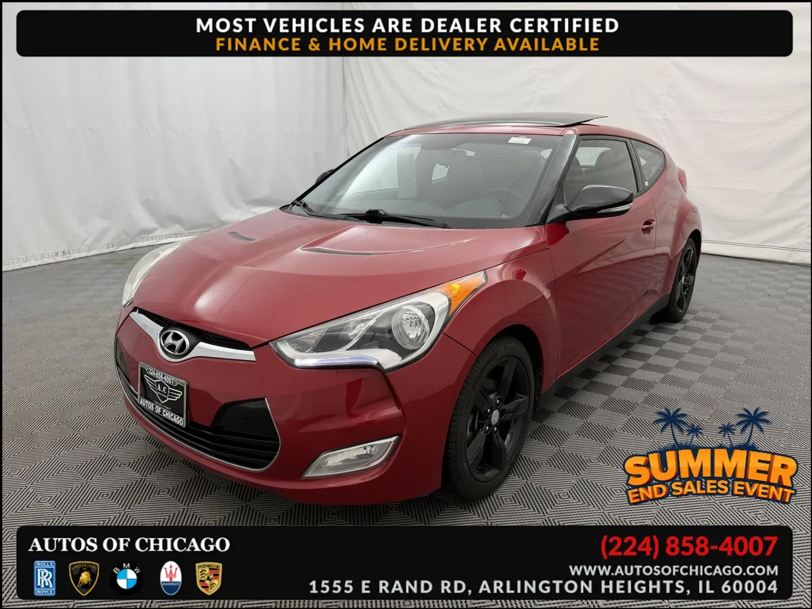 Red 2014 Hyundai Veloster for sale in Arlington Heights, IL