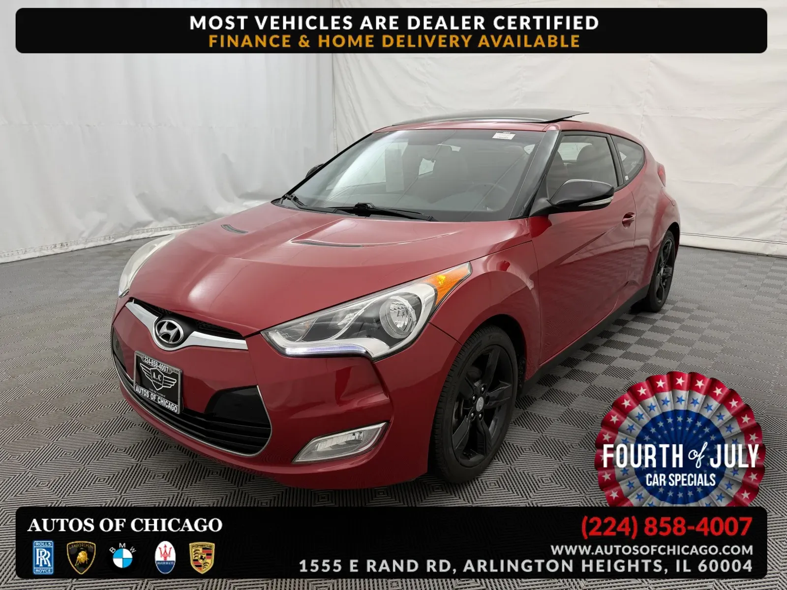 Red 2014 Hyundai Veloster for sale in Arlington Heights, IL