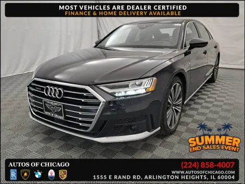 Black 2021 Audi A8 quattro 60 TFSI for sale in Arlington Heights, IL