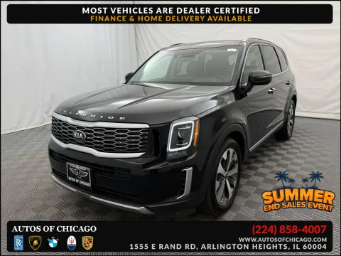 Black 2020 Kia Telluride S for sale in Arlington Heights, IL