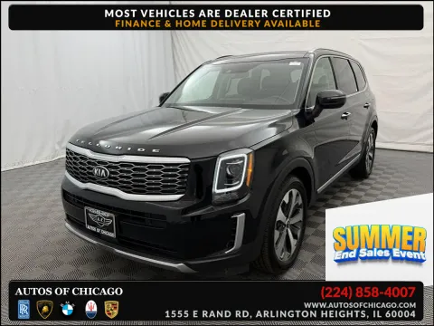 Black 2020 Kia Telluride S for sale in Arlington Heights, IL