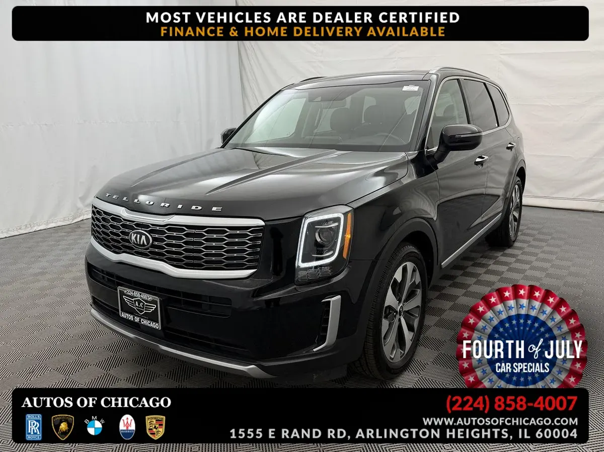 Black 2020 Kia Telluride S for sale in Arlington Heights, IL