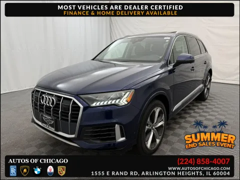 Blue 2021 Audi Q7 Premium Plus for sale in Arlington Heights, IL