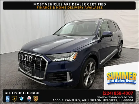 Blue 2021 Audi Q7 Premium Plus for sale in Arlington Heights, IL