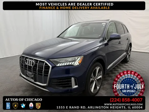 Blue 2021 Audi Q7 Premium Plus for sale in Arlington Heights, IL