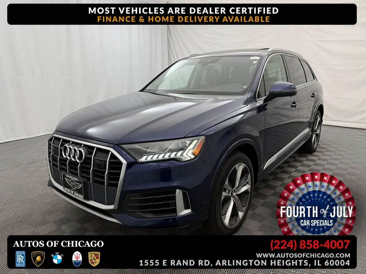 Blue 2021 Audi Q7 Premium Plus for sale in Arlington Heights, IL