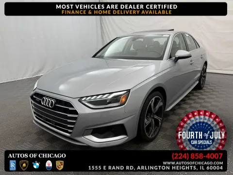Silver 2023 Audi A4 Sedan Premium for sale in Arlington Heights, IL