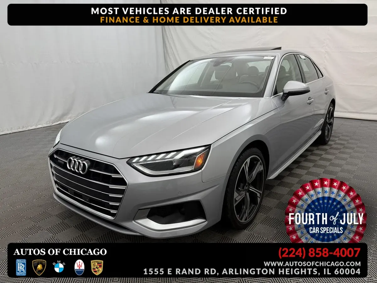 Silver 2023 Audi A4 Sedan Premium for sale in Arlington Heights, IL