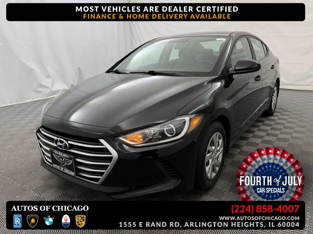 Black 2017 Hyundai Elantra SE for sale in Arlington Heights, IL